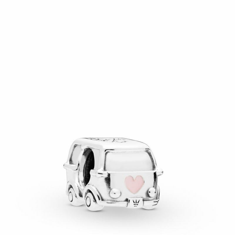 Pandora Camper Van Charm Ireland - Sterling Silver/Enamel/Pink - 275609SGP